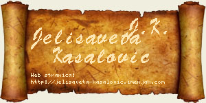 Jelisaveta Kasalović vizit kartica